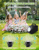 Bubble Machine Rotating Bubble Maker for Kids - 20000+ Big Bubbles Per Minute Bubbles for Toddlers 1-3| Rechargeable Atomatic Bubble Blower for Indoor Outdoor Party Weeding by TinyTreasures Baby Boutique
