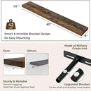 RICHFOCUS 40Inch Floating Shelves for Wall 2 Pack Shelves for Bedroom|Kitchen|Bathroom Wall Mounted Rustic Wood Floating Shelf with Invisible Brackets for Books|Storage|Decor, Rustic Brown by CozyNest Decor