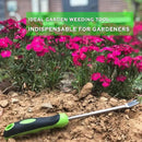 SHANFEEK Dandelion Puller with V-Shaped Shovel Gardening Hand Tools 13-Inch Weed Remover Tool for Garden Yard Weed Puller with Rubber Non-Slip Handle (Green) by GreenHaven Gardens