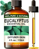 KUKKA essential oils 100% Pure & Natural Eucalyptus Essential Oil for Diffuser, Humidifier, Skin, Hair & Soap Making DIY(4 Fl Oz/118 ml) by CozyNest Decor