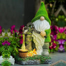 Water Pump Gnome Decorations for Yard/Lawn Outdoors Decor – Weatherproof Garden Statue – Fun Spring Summer Charming Gnomes Gifts for Women (Forest Green) and Home. by CozyNest Decor