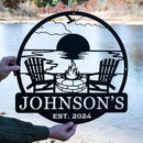 Custom Campfire Sign | Metal Outdoor Sign | Camper Decor | Personalized Camping Gifts | Fire Pit Sign | Outdoor Decor Cabin Sign | Campsite Sign by CozyNest Decor