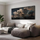 SIGNWIN 36"x72" Extra Large Framed Wall Art Silhouetted Trees at Dusk, Dramatic Forest and Cloudscape for Home Living Room Bedroom Decor (Frame Assembly Required) by CozyNest Decor