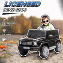 Aosom 12V Kids Electric Car, Mercedes Benz G500 Licensed Battery Powered Ride on Truck for Kids with Remote Control, Headlights, Music, Suspension & Storage for Boys and Girls, Black by TinyTreasures Baby Boutique