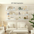 Heimlove 24 x 12 Inch Deep Floating Shelves Wall Mounted with Invisible Brackets,Storage Hanging Shelf for Wall Decor in Bathroom, Bedroom, Toilet, Kitchen, Living Room, Office Set of 1 (White) by CozyNest Decor