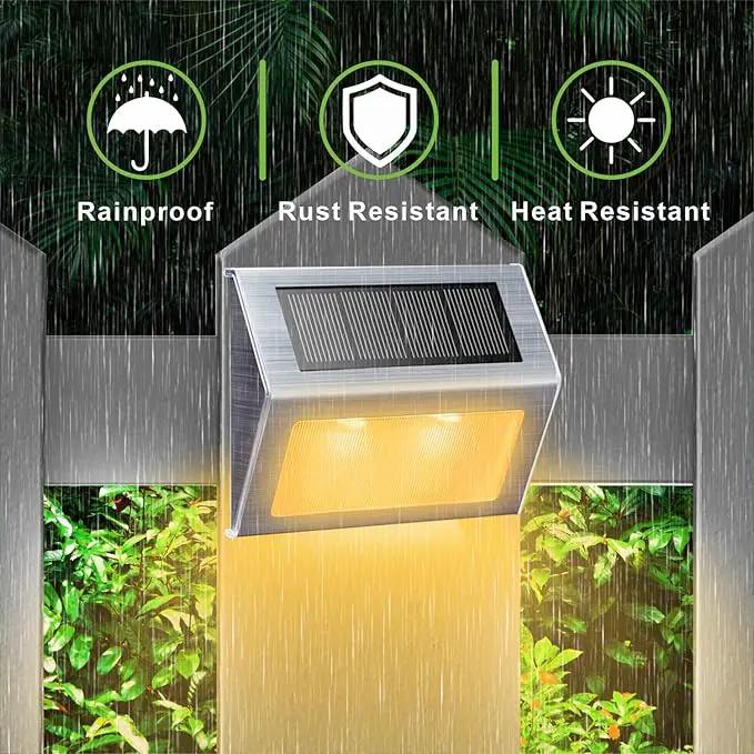 XLUX Solar Lights for Steps Decks Pathway Yard Stairs Fences, LED lamp, Outdoor Waterproof,Warm Light,12 Pack, photo 6 of 8
