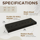 24 inch Floating Shelves Long Floating Shelves for Wall Large Wall Mounted Shelves with Invisible Brackets, Black Shelves for Bathroom, Living Room, Kitchen, Office, 24x6.7 inch deep Set of 2 by CozyNest Decor