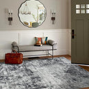 4x6 Area Rugs for Living Room Rug Washable: Modern Large Rug for Dining Room Bedroom Carpet Non Slip Low Pile 4 by 6 Indoor Abstract Nursery Home Office Black Grey by TinyTreasures Baby Boutique