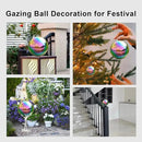 Nerien Gazing Ball, Stainless Steel Garden Mirror Globe, Polished Ornament Sphere, Hollow Floating Reflective Hemisphere, for Home Outdoor Pond Housewarming Swimming Pool Decoration, Rainbow, 10Pcs by GreenHaven Gardens