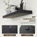 12'' Deep Floating Shelves, 48 Inch Large Floating Shelf Black, Deep Wall Shelves for Living Room Bathroom Laundry Room Bedroom Kitchen Home Office - Black by CozyNest Decor