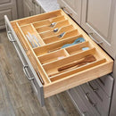 Rev-A-Shelf Trim-to-Fit Silverware Drawer Organizer For Kitchen Utensils, Cutlery Cabinet Storage Divider Insert, 33" x 22", Maple Wood, 4WUTCT-36-1 by CozyNest Decor