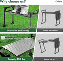 New Upgrade Foldable Garden Kneeler and Seat,Thicker Wider Softer Garden Kneeler with Straps,350lbs Heavy Duty Garden Stool with Tool Bag, Gardening Gift for Women and Men Green by GreenHaven Gardens