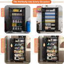 71" H×32" W×16" D Garage Storage Cabinet with Wheels, Locking Metal Storage Cabinet with 5 Adjustable Shelves, 4 Hooks and Pegboard for Garage, Home Office, Kitchen, Black, Assembly Required by GreenHaven Gardens