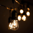 Hometown Evolution, Inc. 24 Foot E26 Outdoor Commercial String Lights with Suspended Socket for Weatherproof Heavy Duty Vintage Outside Lighting - Set of 12 S14 Clear Bulbs by CozyNest Decor