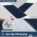 BEQHAUSE Dirt Trapper Door Mat 20" x 32", Doormat Non-Slip Entryway Rugs Washable, Dog Door Mat Stain Resistant and Absorbent Welcome Floor Mat for Front Back Door, Muddy Wet Shoes & Paws, Navy Blue by CozyNest Decor
