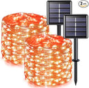 JMEXSUSS 2 Pack Solar Halloween Lights, 33ft 100 LED Outdoor Waterproof Orange Solar Lights for Tree Yard Patio Garden Halloween Thanksgiving Decorations by GreenHaven Gardens