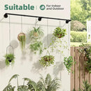 Plant Hanger Indoor with 6 Hanging Chains Hanging Planters for Indoor Plants Hanging Plant Holder Window Plant Rod Black Metal Shelves(70.8 Inch Pot not Included by CozyNest Decor