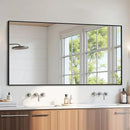 Bathroom Mirror 60" x 30", Large Rectangle Wall Mirror, Black Metal Frame Wall Mounted Mirrors for Bathroom, Vanity, Bedroom, Entryway Decor(Horizontal/Vertical) by CozyNest Decor
