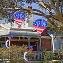 BATTIFE 2Pcs Patriotic Hot Air Balloon Wind Spinner, American Flag Kinetic Wind Twister with Tail, Outdoor Spiral Windmill Garden Yard, 4th of July Hanging Decoration by GreenHaven Gardens