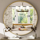 30 Inch Round Bathroom Mirror - Wall Mounted Circle Mirror with Metal Frame, Modern Mirror Suitable for Bathroom, Vanity, Entryway, Living Room, Wall Decor,Gold by CozyNest Decor