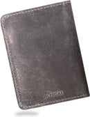 PEGAI Personalized Leather, Passport Holder For Travel | Handmade Passport Wallet Cover Case | Travel Document Holder, Passport Cover for Men, Women, and Family | Pike (Rock Grey) by TinyTreasures Baby Boutique