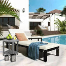 Adirondack Round Outdoor Side Table 2-Tier Storage Patio Side Table, HDPE End Tables for Backyard Pool Porch Garden Lawn (Grey) by GreenHaven Gardens