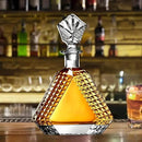 Triangle Whiskey Decanter 650ml – Premium Glass Liquor Decanter with Solid Glass Stopper – Stylish Barware for Bourbon, Scotch & Spirits – Gift-Ready Packaging for Home, Office, Bar, Man Cave Decor by CozyNest Decor