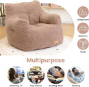 Bean Bag Chair with Filler, Bean Bag Sofa with Tufted Soft Stuffed Filling, Fluffy and Lazy Sofa, Comfy Cozy BeanBag Chairs with Memory Foam for Dorm, Apartment, Living Room (Pink) by CozyNest Decor