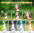 4K Digital Camera for Teens, FHD 64MP Digital Camera for Kids with 64GB SD Card, 18X Digital Zoom Cameras for Photography, Point and Shoot Video Camera for Kids, White by TinyTreasures Baby Boutique