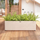 31 Inch Rectangular Concrete Planter,Durable All-Weather Use with Drainage Holes,Large Rectangular Planter for Outdoor Indoor Plants by CozyNest Decor