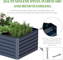 8x4x2 ft Outdoor Raised Garden Bed, Large Metal Planter Raised Beds, Planters for Outdoor Plants for Vegetables, Flowers, Herbs, Fruits, and Succulents.(4 Pcs,Blue) by CozyNest Decor