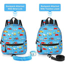 Accmor Toddler Backpack with Leash, Baby Backpacks with Anti Lost Wrist Link, Cute Mini Kids Backpack Leash Walking Harness for Travel, Small Excavator Backpack Tether for Boys Girls 1-3 (Light Blue) by TinyTreasures Baby Boutique