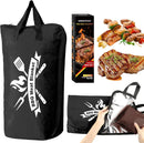 BBQ Blanket for Resting Meat, 22 in Smoker Meat Resting Blanket, Reusable Smoker Grilling Meat Insulated Resting Bag with Wide Mouth for Large Gifts for Men/Dad with Box, Black by GreenHaven Gardens
