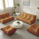 Luxury Sofa Couch Chair, Lazy Floor Seating, Fireside Bean Bag Chair, Ergonomic Tatami Sofa Lounger for Living Room, Bedroom, Office, 3 Seat, Brown by CozyNest Decor