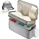 Breastmilk Cooler Bag with 6 Ice Pack, Wearable Breast Pump Bag Compatible with Willow, Elvie, Medela & Momcozy M5/S12 Pro Pumps & Accessories for Work, Travel and Family Use Grey by TinyTreasures Baby Boutique
