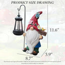 Solar Gnome Garden Statues Outdoor Décor with Lantern- Gnome Figurines Solar LED Light Lawn Ornaments - Yard Decorations for Patio, Balcony, Backyard -Unique House Warming Gifts for Mom by CozyNest Decor