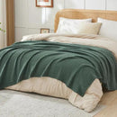 EMME Cotton Muslin Queen Blanket Bed Layering Breathable Gauze Blanket Soft Lightweight Blankets Adults (Forest Green, 90"x90") by CozyNest Decor