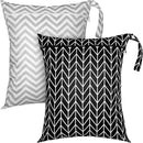 Shappy 2 Pcs Large Travel Laundry Bag Washable Waterproof Wet Dry Large Dirty Clothes Bag Bathing Workout(Stripe Style) by TinyTreasures Baby Boutique