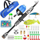 ODDSPRO Kids Fishing Pole Pink, Portable Telescopic Fishing Rod and Reel Combo Kit - with Spincast Fishing Reel Tackle Box for Girls, Youth by TinyTreasures Baby Boutique