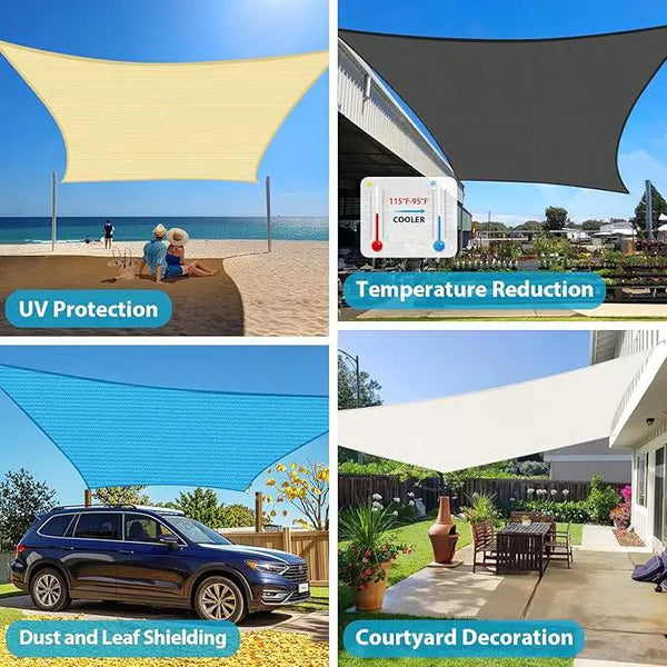 Amagenix Sun Shade Sail 8'X16'Curved Edge Outdoor Shade Canopy Dark Grey Breathable 95% UV Block Shade Cloth for Patio Garden Backyard (We Make Custom Size), photo 2 of 8