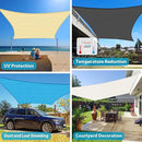 Amagenix Sun Shade Sail 5'X10' Curved Edge Outdoor Shade Canopy Turquoise Mixed Breathable 95% UV Block Shade Cloth for Patio Garden Backyard (We Make Custom Size) by GreenHaven Gardens