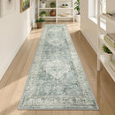 LIVEBOX Washable 2x8 Runner Rug for Bathroom, Non Slip Kitchen Mats for Floor Entryway, Boho Indoor Front Door Mat Low-Pile Runners for Hallways, Farmhouse Rugs for Laundry, Sage Green by TinyTreasures Baby Boutique