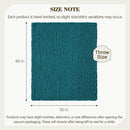 Carriediosa Chunky Knit Throw Blanket 50" X 60", 100% Hand Made Large Chenille Loop Yarn Soft Fluffy Throws for Couch Sofa Bed, Big Crochet Cozy Heavy Thick Cable Woven Blankets, Teal by CozyNest Decor