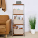 Large Storage Baskets for Shelves, Closet Organizers Bins for Clothes Blanket Towels, Baby Nursery, Toy Baskets Box, Woven Rope Baskets, 17 x 13 x 7.5”, 3 Packs Mixed Brown by CozyNest Decor