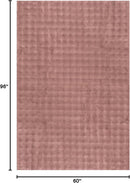 nuLOOM Jeni Checkered 5x8 Machine Washable Area Rug for Living Room Bedroom Dining Room Kitchen, Burgundy by CozyNest Decor