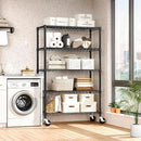 5-Shelf Storage Shelves,Wire Shelving Heavy Duty Metal Storage Shelving Unit Adjustable Garage Shelving Rack Pantry Kitchen (Black, 5 Tier,17.7" D x 47.2" W x 76.7" H) by CozyNest Decor