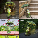 Solar Garden Frog Decor Statue Fairy Garden Accessories Outdoor Figurine LED Lights Art Housewarming Gift for Patio,Yard,Lawn Ornament Women Gardening Decoration Gifts by GreenHaven Gardens