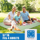 G GOOD GAIN Picnic Blankets Outdoor Extra Large - Waterproof Picnic Blanket with Carry Strap | Machine Washable Picnic Mat with Sandproof Backing for Park, Grass, Camping, Hiking, Concerts (Lime) by TinyTreasures Baby Boutique