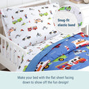 Wildkin Toddler Bed in a Bag – 4-Piece Microfiber Bedding Set with Comforter, Pillowcase & Sheets - Heroes by TinyTreasures Baby Boutique
