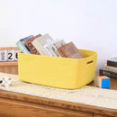 Large Storage Baskets for Organizing, Closet Shelf Baskets for Clothes Blanket Towels, Baby Nursery, Toy Bins Box, Woven Rope Baskets, 17 x 13 x 7.5”, 4 Packs Yellow by CozyNest Decor